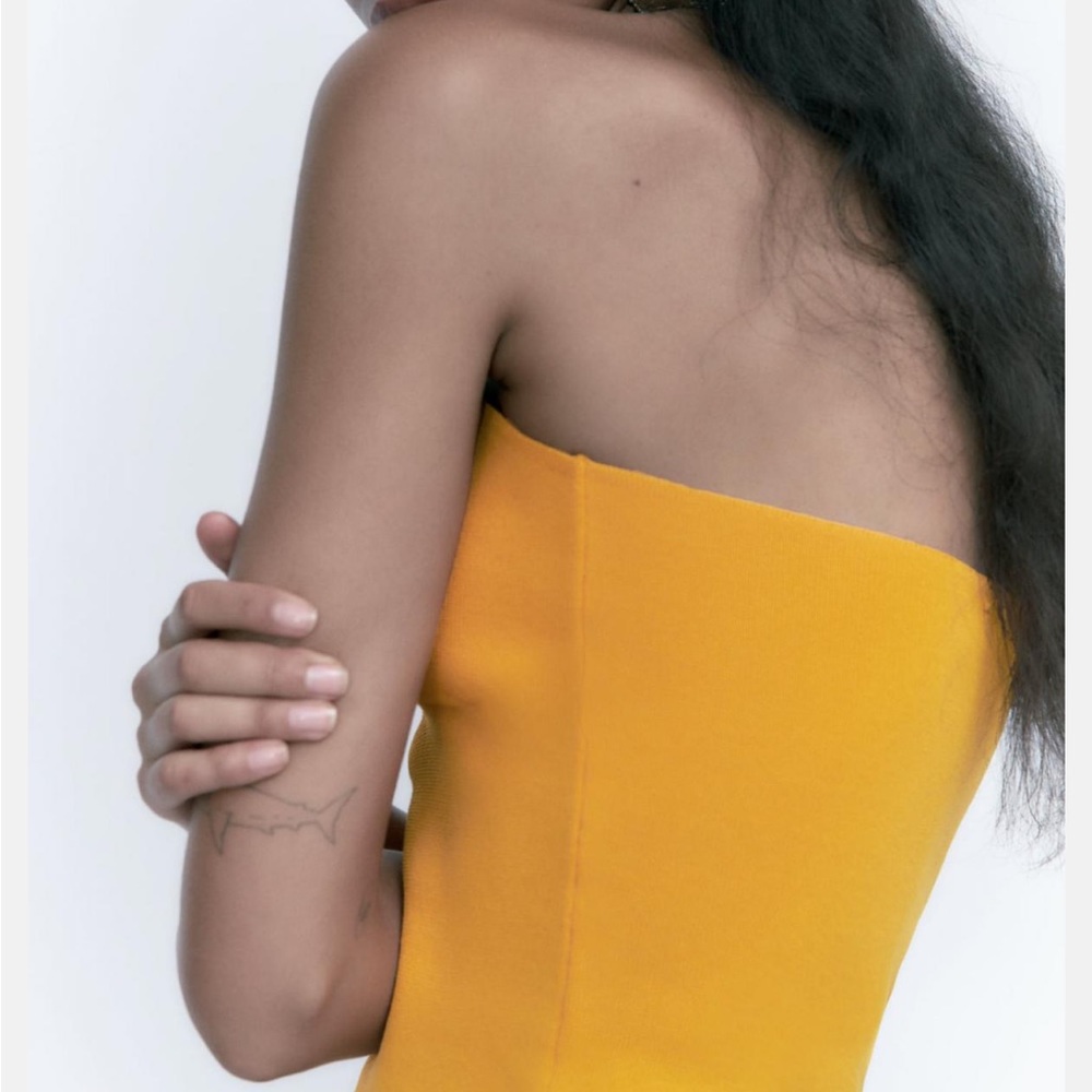 Zara woman’s orange cut out crop top - Picture 4 of 12